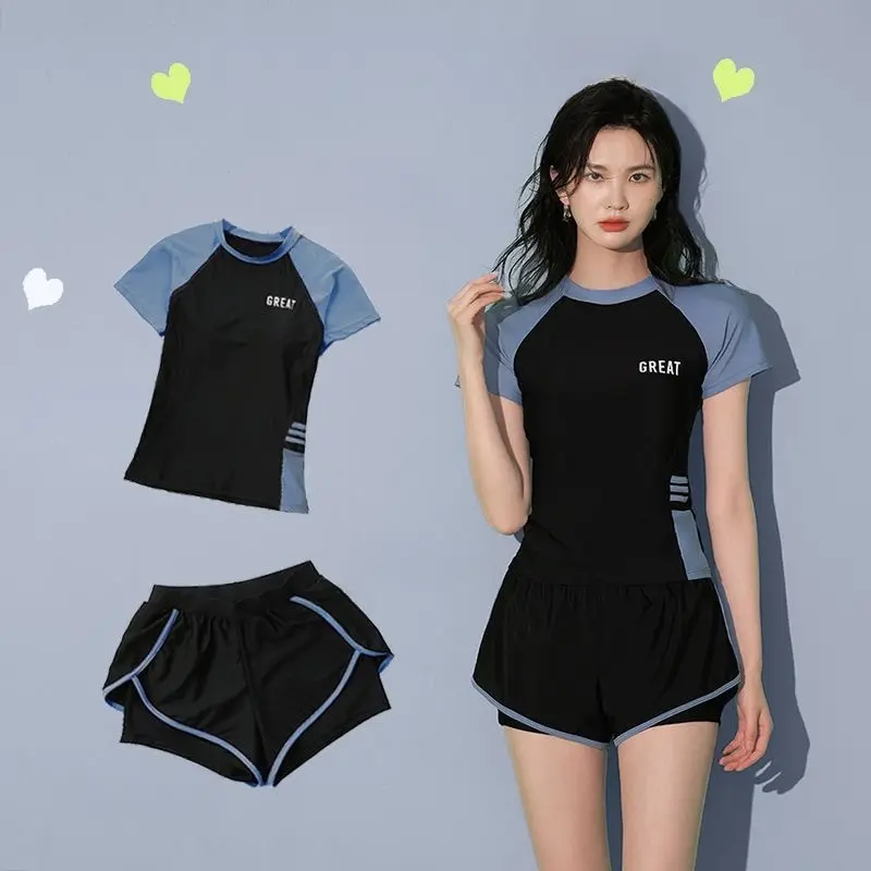 Swimwear Women's Summer Separate Leisure Sports Super Ins Students Conservative Skinny-covered Swimming Pool Swimming Equipment