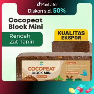 INFARM - Cocopeat Block Media Tanam Sabut Kelapa Halus Serbuk Balok Mini Campuran Isi Pot Polybag Cocoblock Viral Siap Pakai Penggembur Tanah Ramah Lingkungan Media Tanam Anti Jamur Cocok Untuk Hidroponik Anggrek Sayuran Buah
