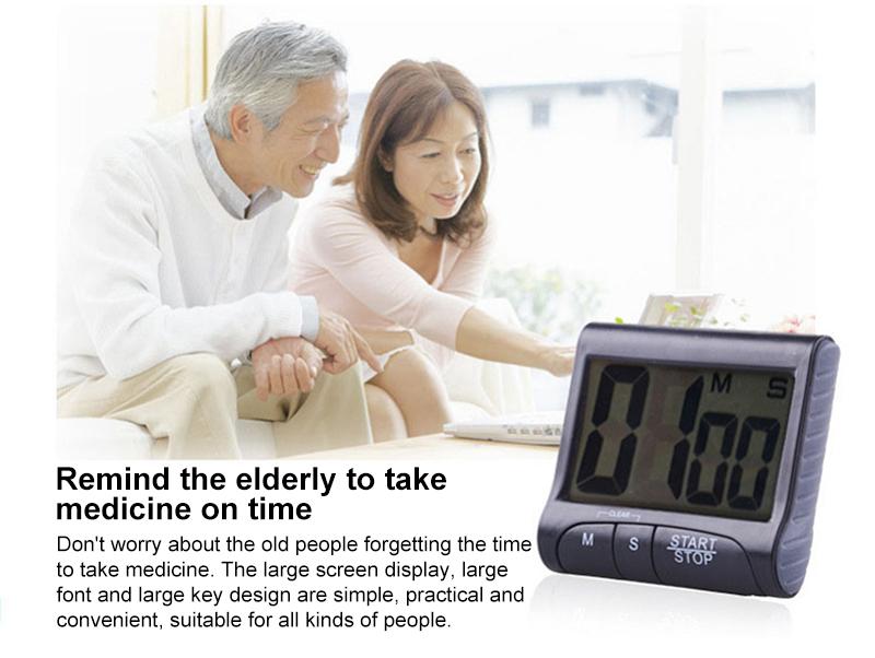 Product Introduction of Large Screen Display Electronic Timer Kitchen Cooking Reminder Alarm Clock with Magnetic Stand 20