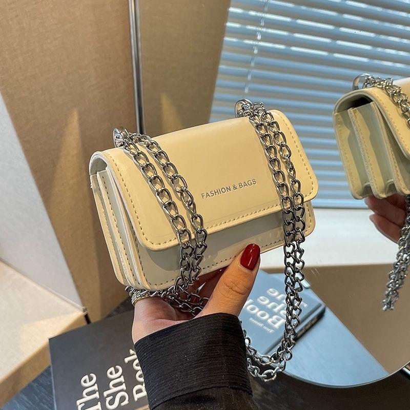Túi xách nữ mini đeo chéo da trơn nắp gập dáng chữ nhật Fashion Bag