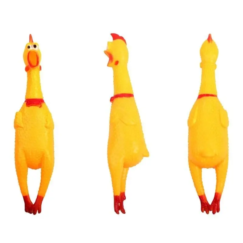 Screaming Chicken Squeaky Chicken Toy Chicken Sound Emitting Chicken Desperate Screaming Fighting Chicken Dog Toy Durable for Puppies