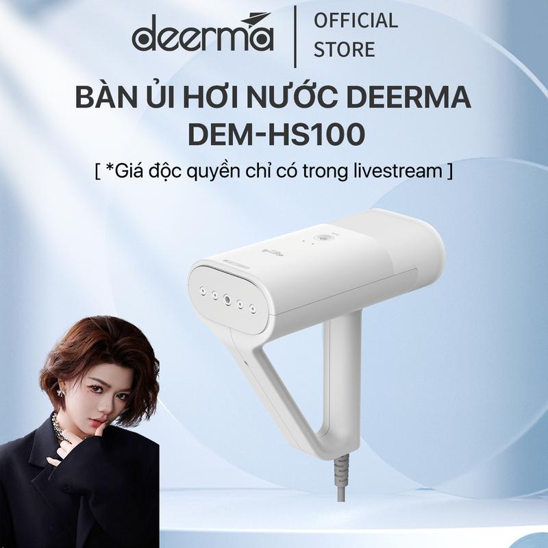 【Deerma X dauchinavlog Bàn ủi hơi nước cầm tay DEERMA HS100 đa năng ủi là phẳng các loại vải quốc tế - Bảo hành 12 tháng