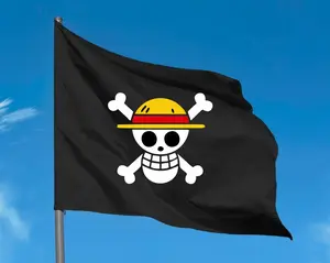 flag Bendera One Pice PROMOO!! Wall dekor kain estetik buat dikamar ( satu sisi ) Kain tetron 40x60