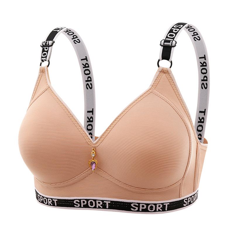 Product Introduction of 【STOK READY 】Seluar Dalam untuk Wanita, Pertengahan Umur, Bra Sukan Tekan Tubi Tanpa Wayar, Bra Belakang Kecantikan, Anti-Kendur dan Boleh Laras, Bersaiz Besar, Sesuai untuk Ibu Clothing Outdoor 23