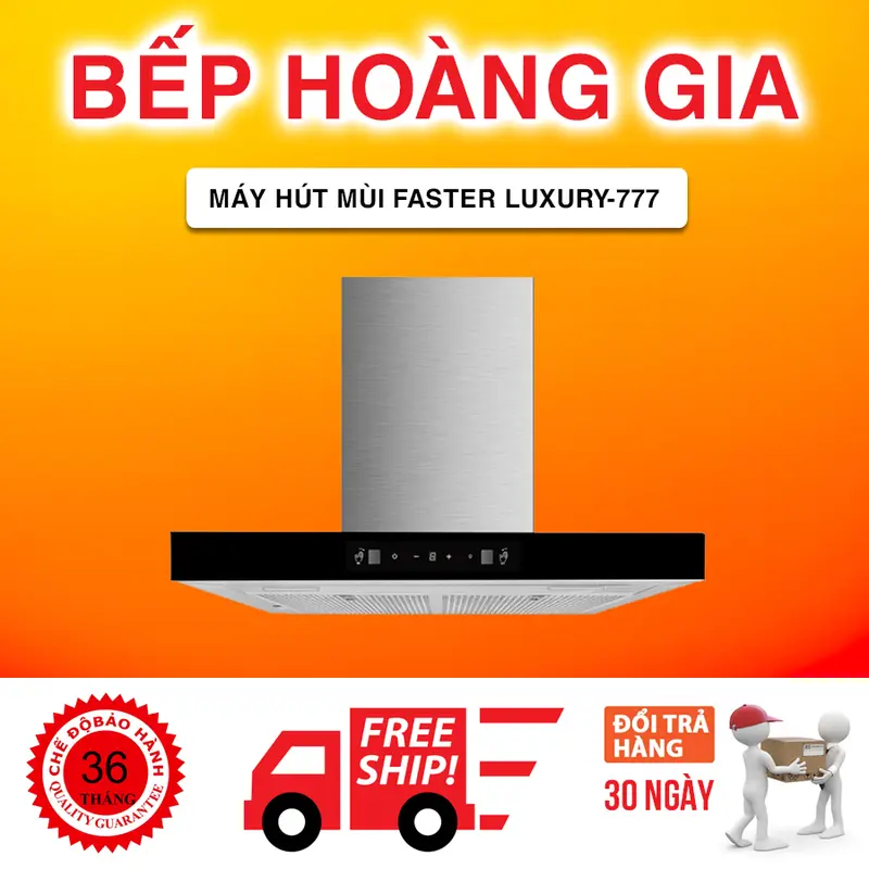 Máy hút mùi Faster FS-Luxury-777  Kiểu máy Hút mùi phẳng gắn tường hiện đại sang trọng 0
