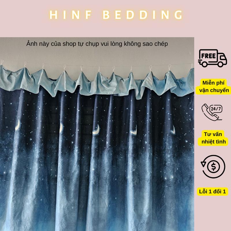 Rèm treo rido ngăn phòng có móc treo sẵn vải poly nhiều màu đủ kích thước màu sắc dễ thương