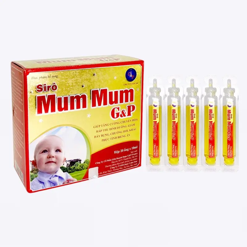 SIRO MUM MUM G&P - SIRO ỐNG UỐNG HỖ TRỢ ĂN NGON TIÊU HOÁ KHOẺ - HỘP 20 ỐNG 3