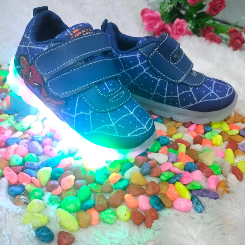 SEPATU SNEAKER LED spiderman anak laki-laki terbaru 1