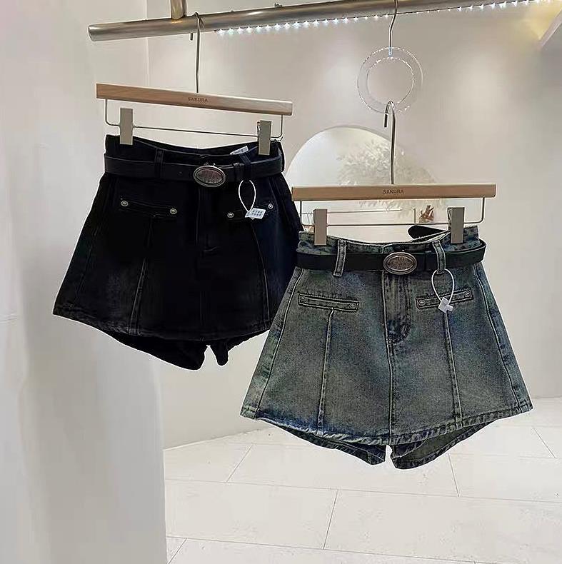 [ Bigsize 55-100kg] Quần bò giả váy dáng A chân rộng