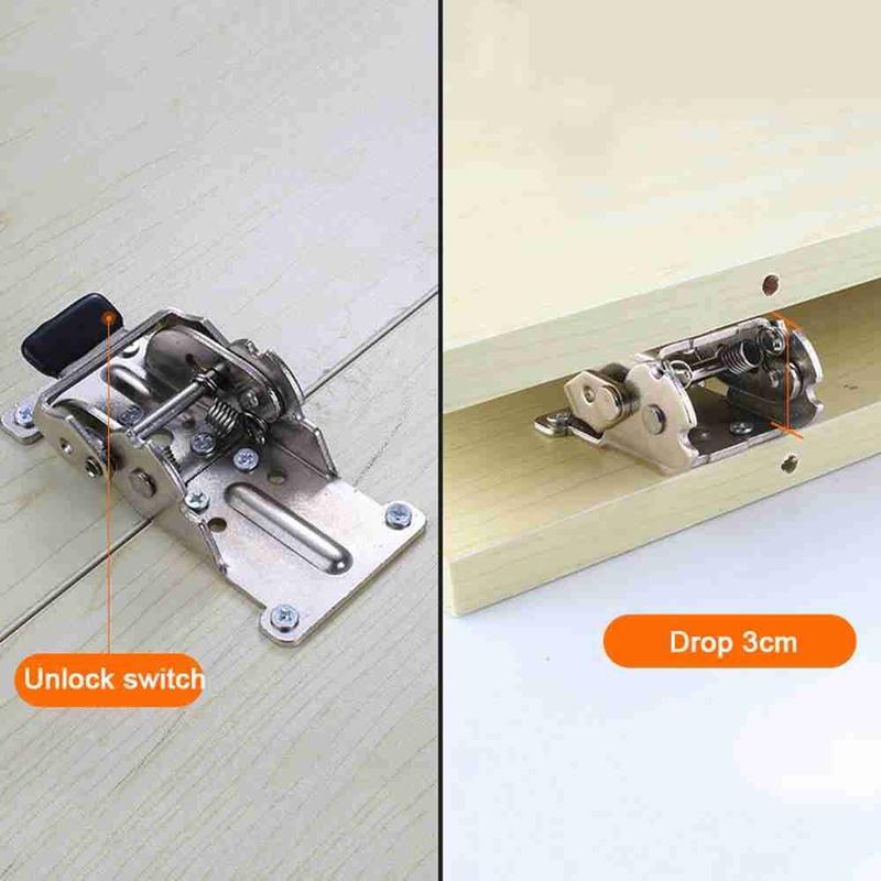 Product Introduction of 【Ready Stock/COD】Hardware Furniture Brackets Foldable 0/90/180 Degree Support Frame Fold Feet Hinges Self-Locking Folding Hinge Table Leg Fittings 19