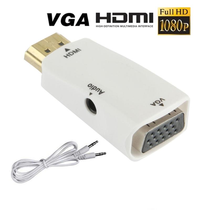 Full HD 1080P HDMI Male to VGA and Audio Adapter - GEC-HDAMVGFAD 0