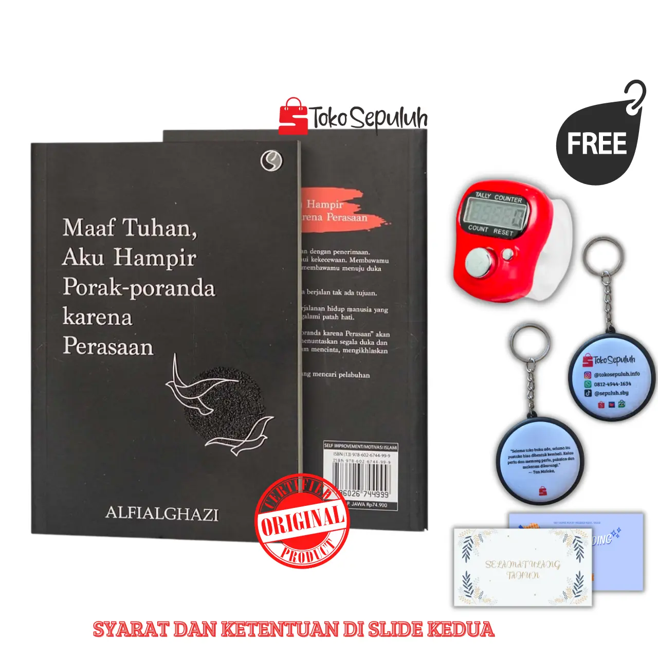 Buku Motivasi Islami Maaf Tuhan Aku Hampir Porak-Poranda Karena Perasaan