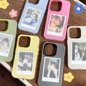 2in1 Double Layer Ultra comfortable Skin Feel Matte Soft Phone Case for ip iPhone 11 12 13 14 15 16 Pro Max Women's Fashion Gift Photo Storage