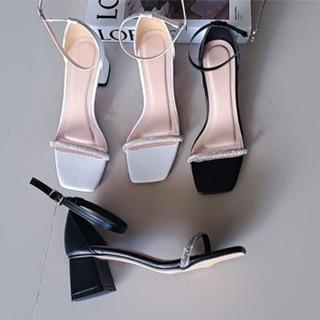 Giày cao gót vuông 5 phân hậu bít quai xoàn đá xịn dễ phối đồ, đi tiệc, đi chơi Nữ Shoes DéP 3