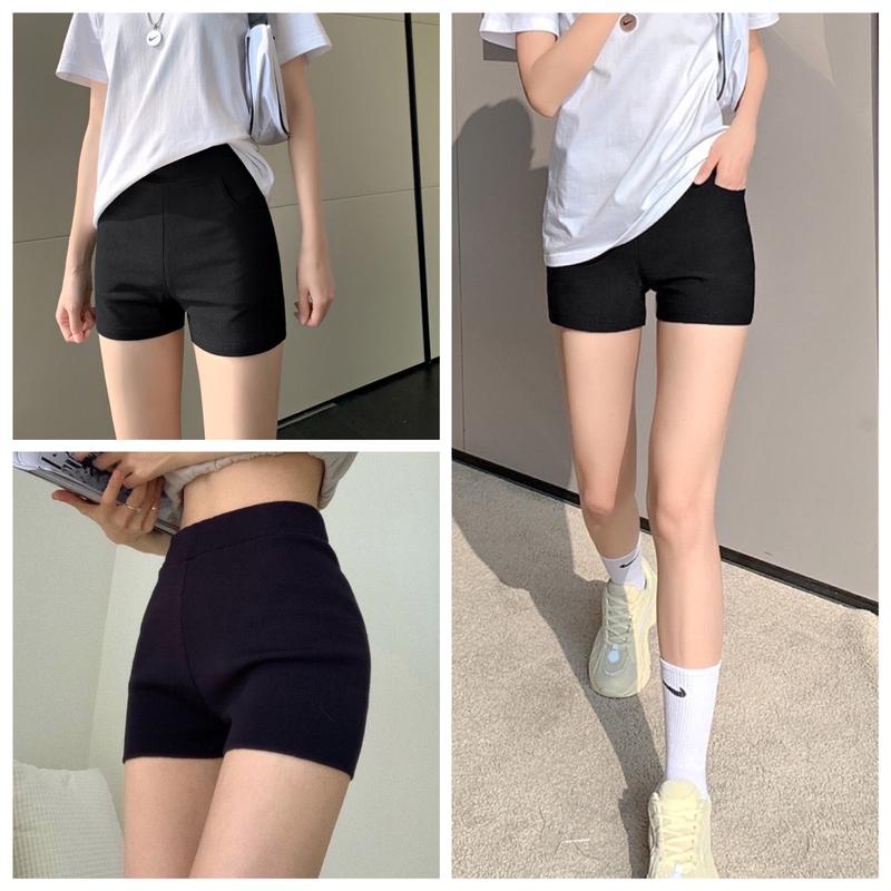 Quần Legging Đùi Biker Short Body Dáng Ôm Boxer Ngắn Phong Cách Thể Thao Sporty Cá Tính Ulzang Tập Thể Dục