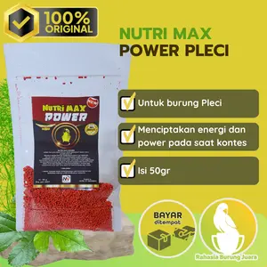 Nutri Max Power 50g Voer Pakan Harian Vitamin Nutrisi Burung Pleci Prenjak Ciblek