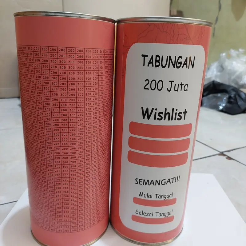 Celengan Jumbo Target 200 juta XL 200k Permanen Buka tutup karakter Wislis murah 1