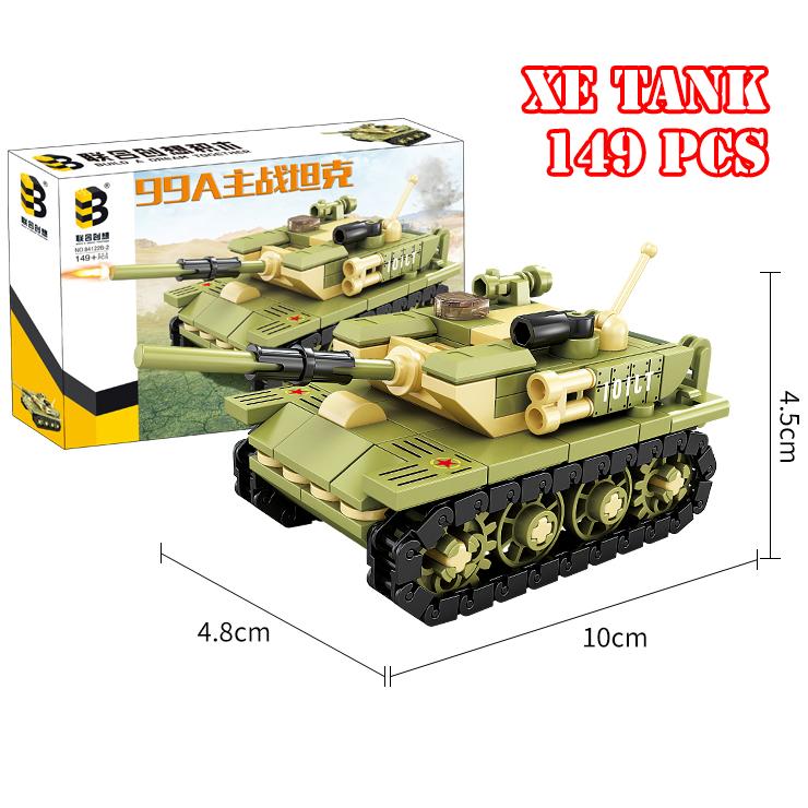 149 Chi Tiết - Đồ Chơi Lắp Ráp Xe Tăng Chiến đấu/ Đồ Chơi Mô Hình Xe Tăng Bọc Thép Quân Đội