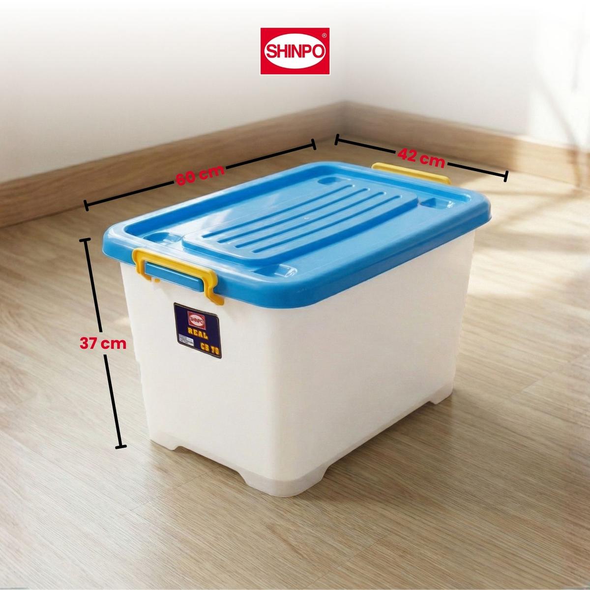 Promo SHINPO Kontainer Plastik Dengan Roda Real Container Box Kotak ...