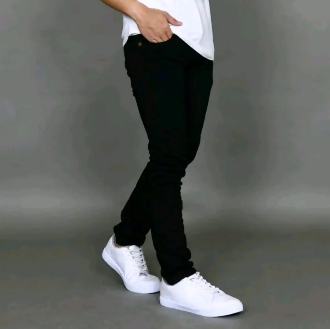 PROMO TURUN HARGA CelanaJeans Pria Lelaki Dewasa Hitam Pensil Slimfit Slim Fit Slimpit Slim Pit Skinny Stretch Street Setrit Strit Karet Melar / Jins Panjang / Jens  / Sepan / Cowok / Cowo / Murah / Keren / Gaul / Item / Model Terbaru 2022