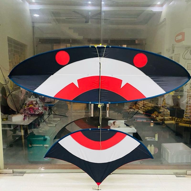 Diều cabon cá mập xỏ khung 2m5 vải riptop 2 mặt cánh tim trơn víp Đồ Chơi