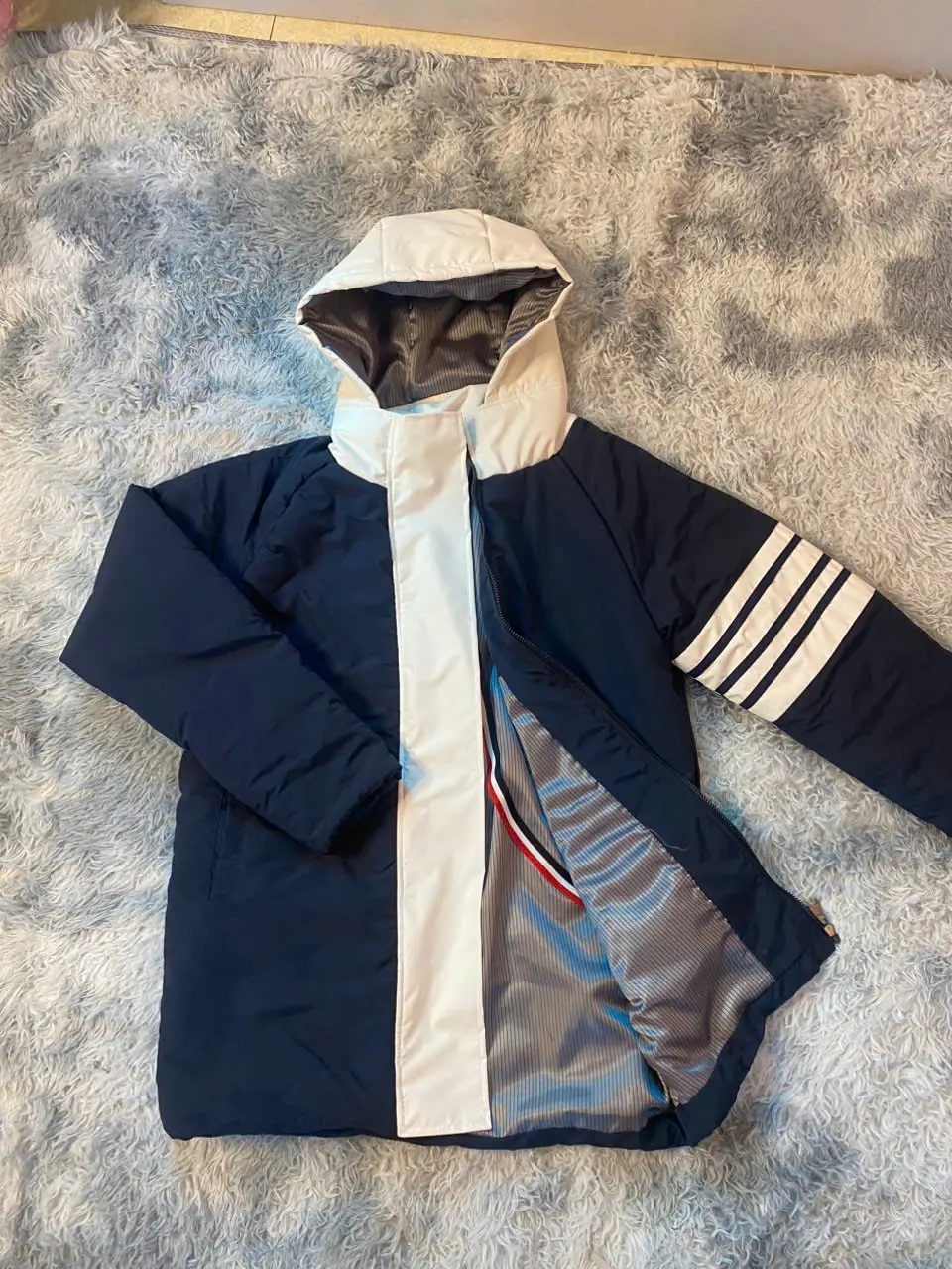 Áo phao T H O M dày dặn hàng 3 lớp QC hottren 2024 Menswear Nam