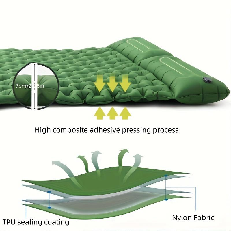 Product Introduction of Double Inflatable Mattress with Built-in Pillow Pump Outdoor Sleeping Pad Camping Air Mat for Travel Backpacking Hiking 2
