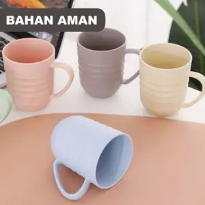 Cangkir Kopi Gelas Jerami Gandum Cangkir Teh Cuci Rumah Tangga Kitchenware
