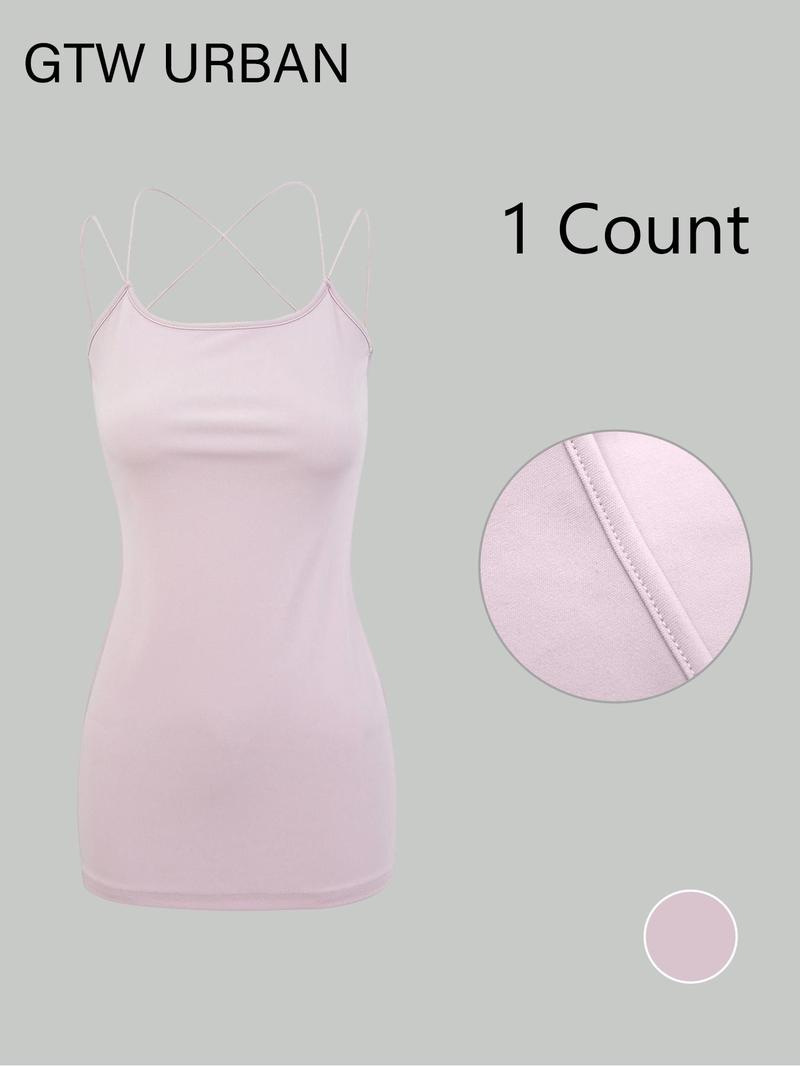 Product Introduction of Women's Solid Backless Cami Dress, Casual Sleeveless Cross Neck Short Dress for Summer, Women's Clothing for Daily Wear 1
