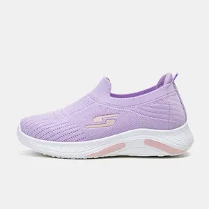 COLLIN Sepatu SlipOn Anak Perempuan Korean Style Knit Rajut Sporty Casual Warna Pastel (22-36) LB216