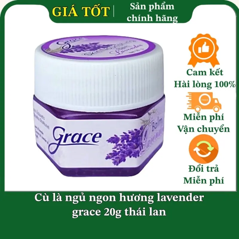 Dầu Cù Là Grace Hương Lavender Nội Địa Thái Lan 20g/Giúp Ngủ Ngon Thư Giản 2