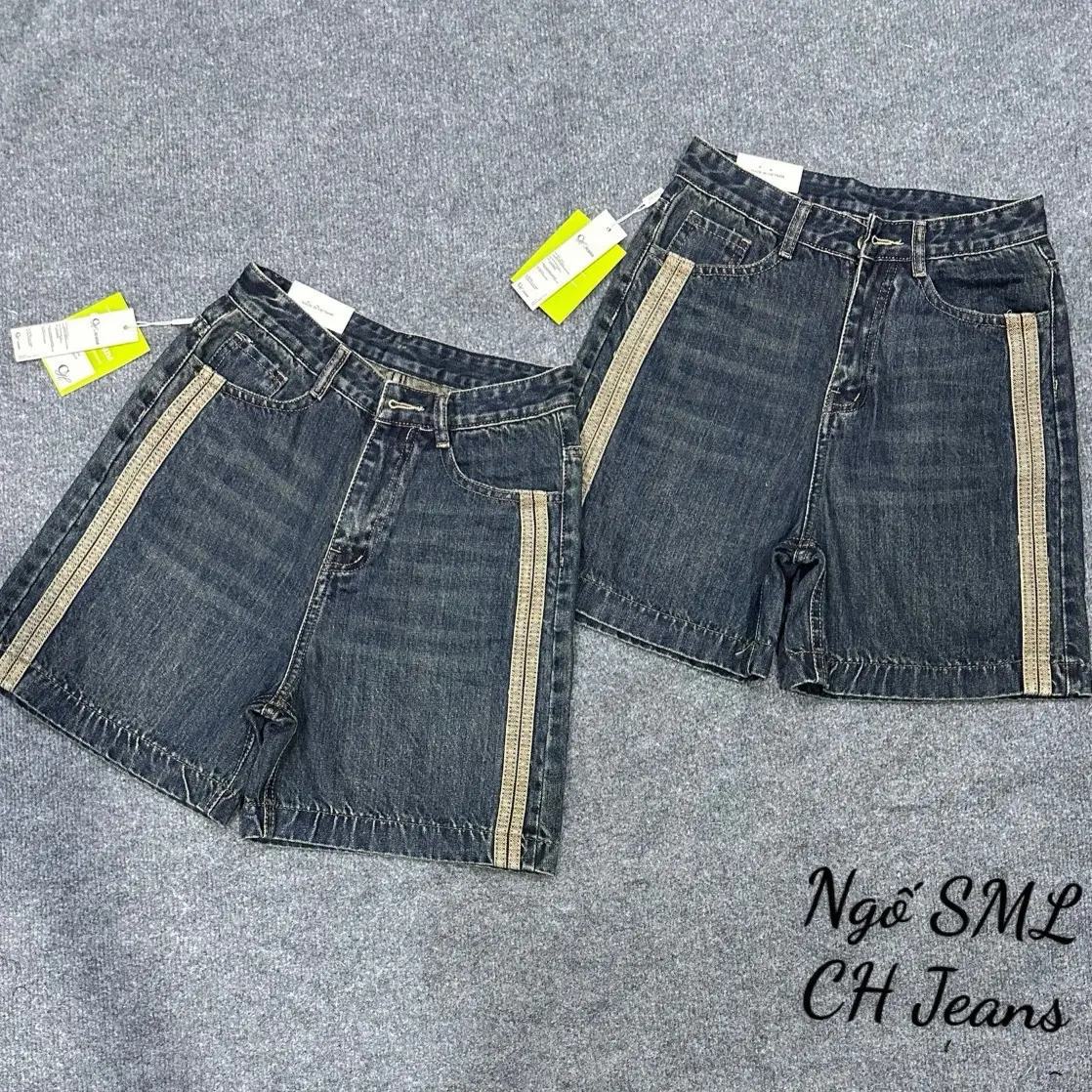 Mã A5 - Quần Jean Ngố Trơn Viền Sọc 2 bên đủ size (40-75kg)