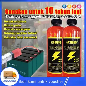 Cairan perbaikan aki jual cairan elektrolit aki kering cairan perbaikan baterai 500ml air aki cairan aki kering cairan aki motor Tidak perlu mengganti baterai perbaikan 99.9% solusi perbaikan baterai cairan baterai