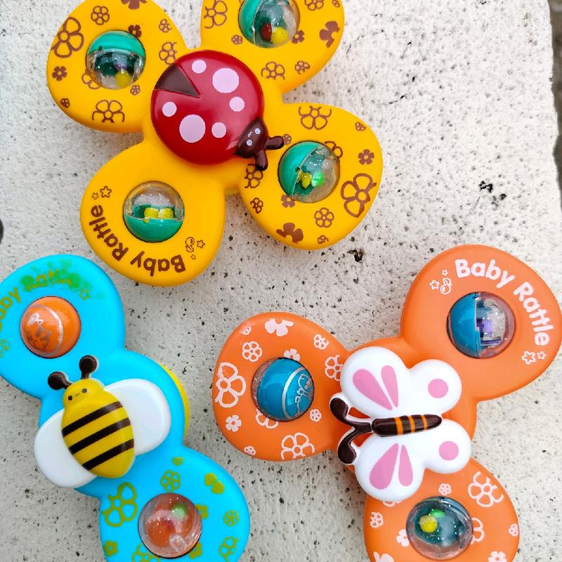  sét 3 con quay spinner,chong chóng dính tường ,âm thanh vui nhộn cho bé Đồ Chơi Kem 