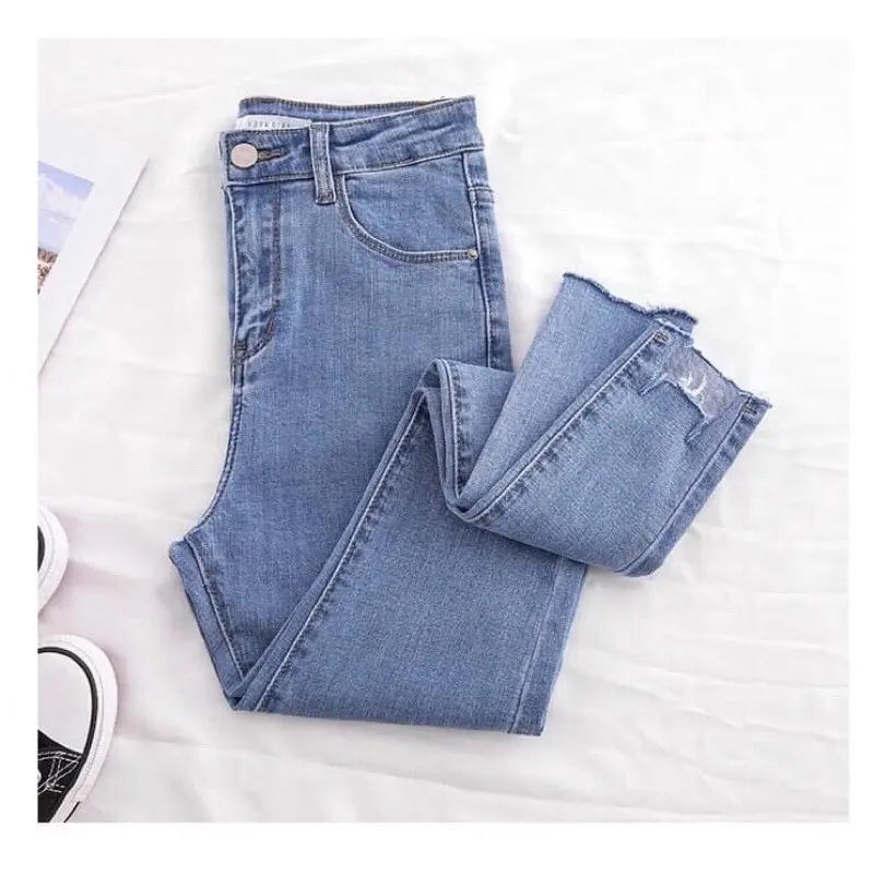 Quần Dài Jeans Nữ bigsize Lai U Lưng Siêu Cao Denim Pants