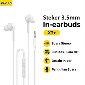 DUDAO X3C in-Ear Type C Wired Earphones,Tangle Free 1.2M Hi-Fi Stereo Noise Reduction 15mm Drivers in-Line Mic & Vol Controller compatiable with iPhone 15,S24/S23,Oppo,vivo Type-C Devices (Black)