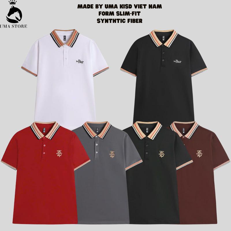 Combo 2 Áo Polo Thun Cotton Nam Họa Tiết Thêu UMA STORE Form Regular Ngắn Tay Sang Trọng Lịch lãm Đơn Giản Dễ Phối Đồ - Shirt Cộc Tay Menswear Nam Có Cổ Màu Đen