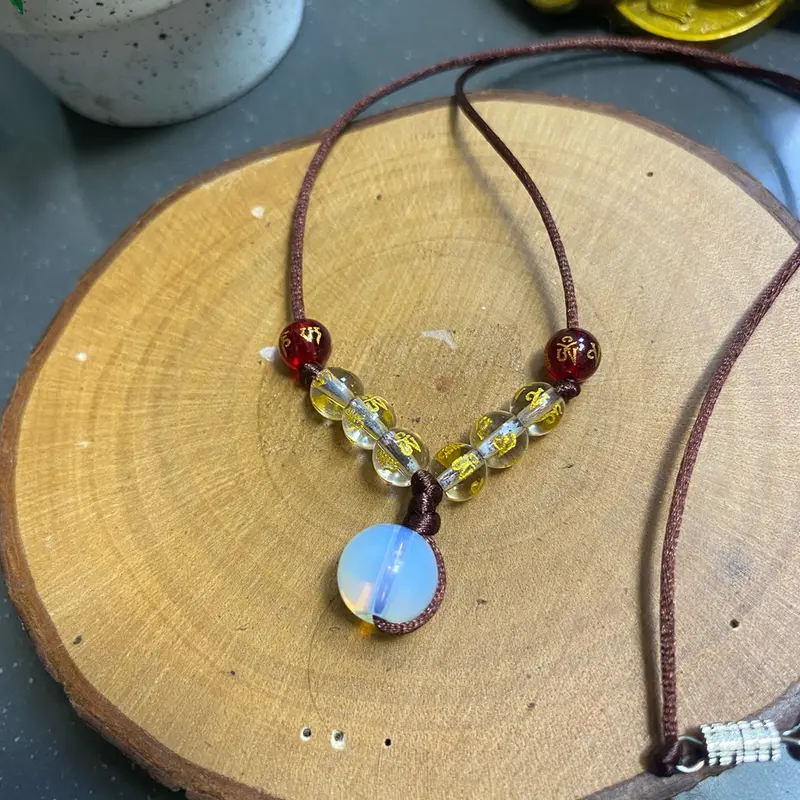 Kalung SHIO KERBAU Moonstones Handmade Energi Kesabaran 1