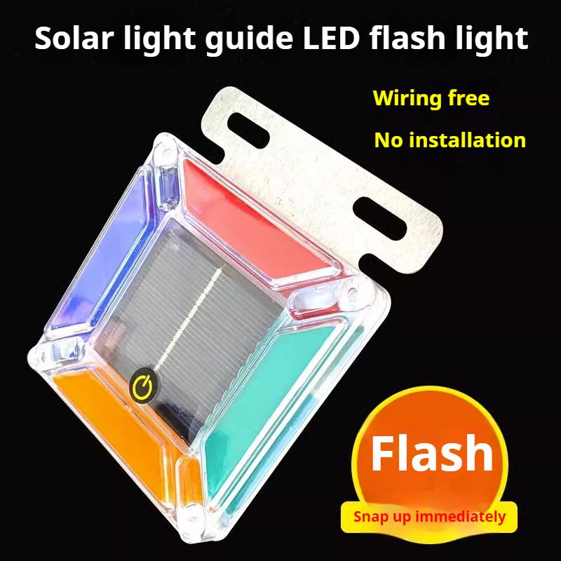 Đèn Hậu Lung Linh Đầy Màu Sắc Năng Lượng Mặt Trời, Xe Tải Thông Dụng Led Ô Tô, Nam Châm Chống Va Chạm, Không Rộng, Đèn Hậu Nối Dây