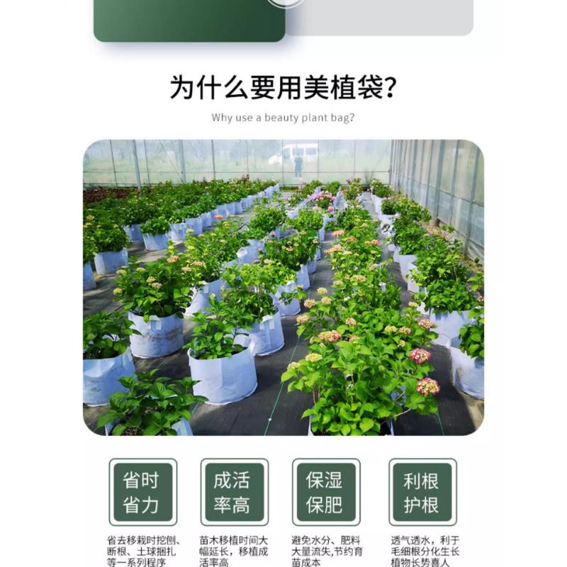 Product Introduction of Non-woven Planting Bag, Thickened Sapling Nutritious Pot For Raising Saplings, Flowers And Vegetables, Large Cloth Flower 32