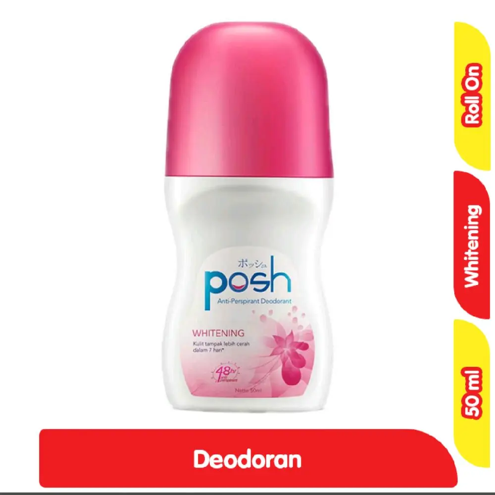 Posh Deodoran Roll On Wanita Whitening 50 ml underarm cream
