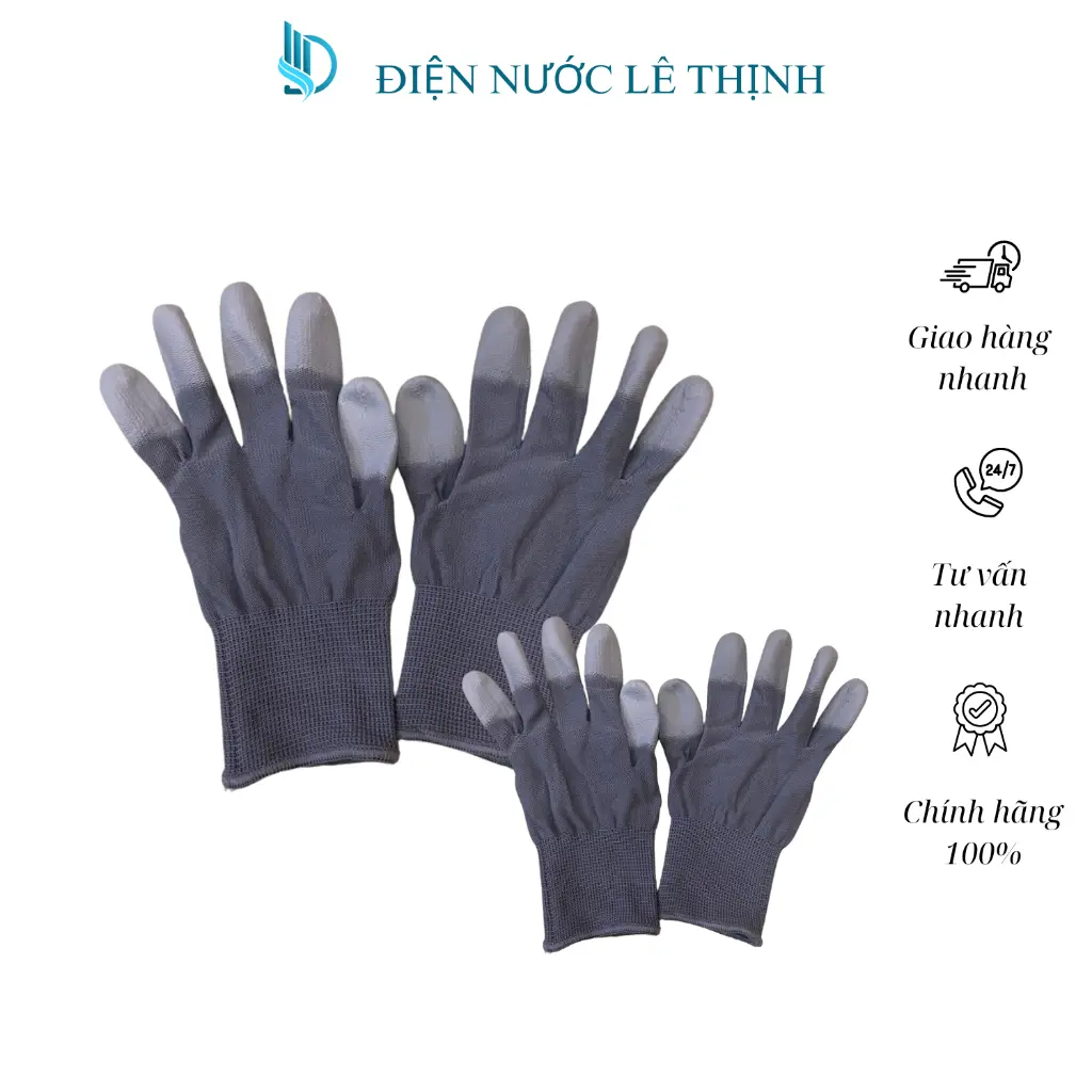 Găng Tay Phủ PU Đầu Ngón ESD Giá Rẻ, Găng tay bảo hộ lao động