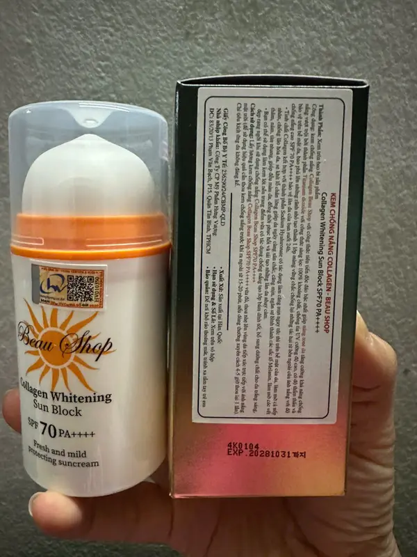 KEM CN COLLAGEN-BEAUSHOP WHITENING- SUN BLOCK/SPF-70 PA ++++ 2