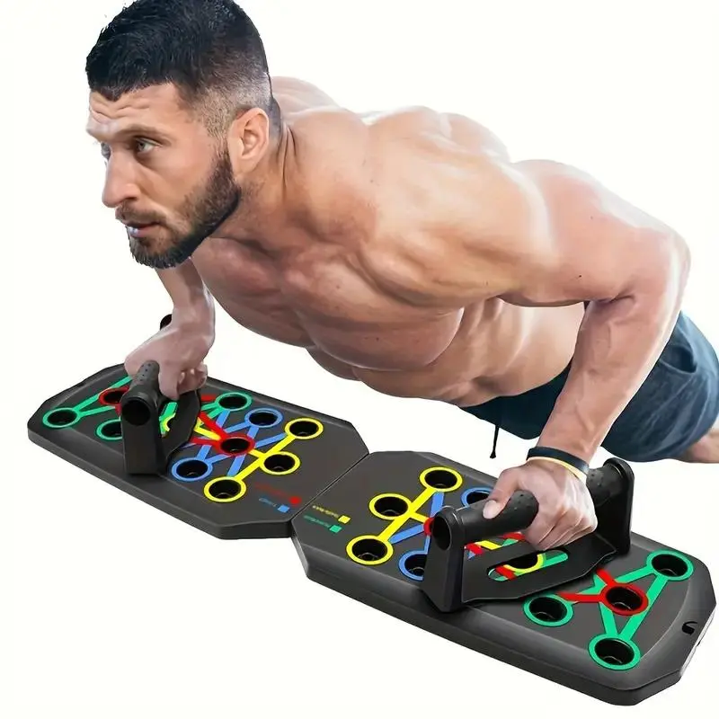 Push Up Board, 1 Set Foldable Pushup Stand, Non-slip Push Up Bar, Home Fitness Equipment, Exercise Equipment, Fitness Accessories 0
