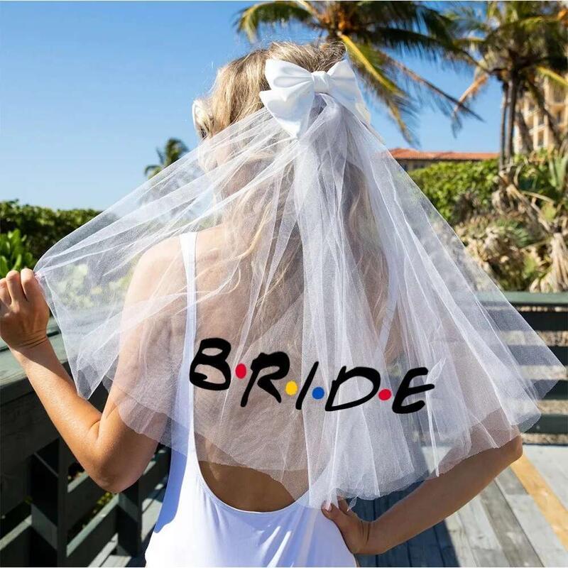 Product Introduction of 2025 New Hen Bridal Bow Veil Bachelorette Wedding Decoration Bride To Be Gift Party Supplies 1