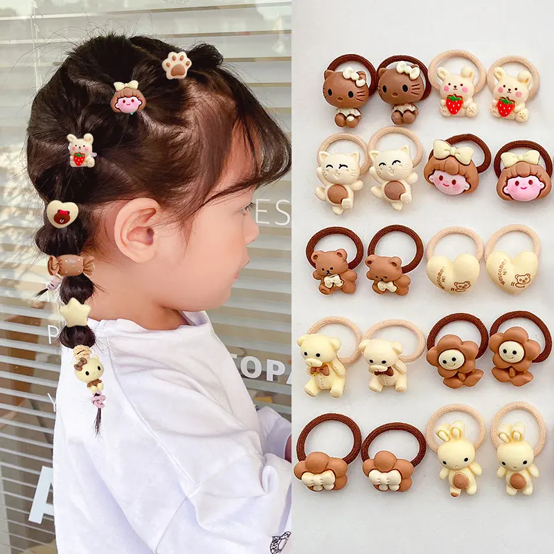IKAT RAMBUT ANAK KARAKTER SIZE MINI KARET STRECH 1 SET ISI 10 PC 0