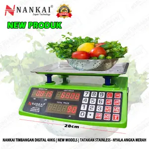 Nankai Japan Technology Timbangan Duduk Digital 40 KG Cocok Untuk Usaha Buah loundry Dll - 40kg