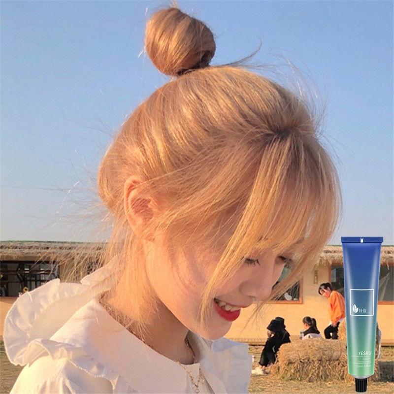 Thuốc nhuộm tóc màu vàng sáng khói, vàng bạch kim - Cần tẩy tóc, lên từ nền vàng sáng Đổi Màu Tóc