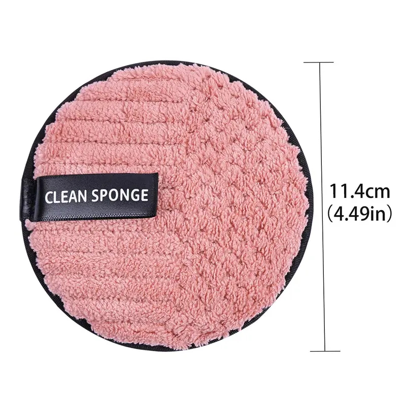 MAANGE Makeup Removal Pads, 5 Counts Round Soft Cleansing Pads for Daily Use, Double-sided Makeup Remover Pads, Face Cleansing Cloths or Face & Eyes, Holiday Essentials, Gentle Cleaning Products, Christmas Gift 1