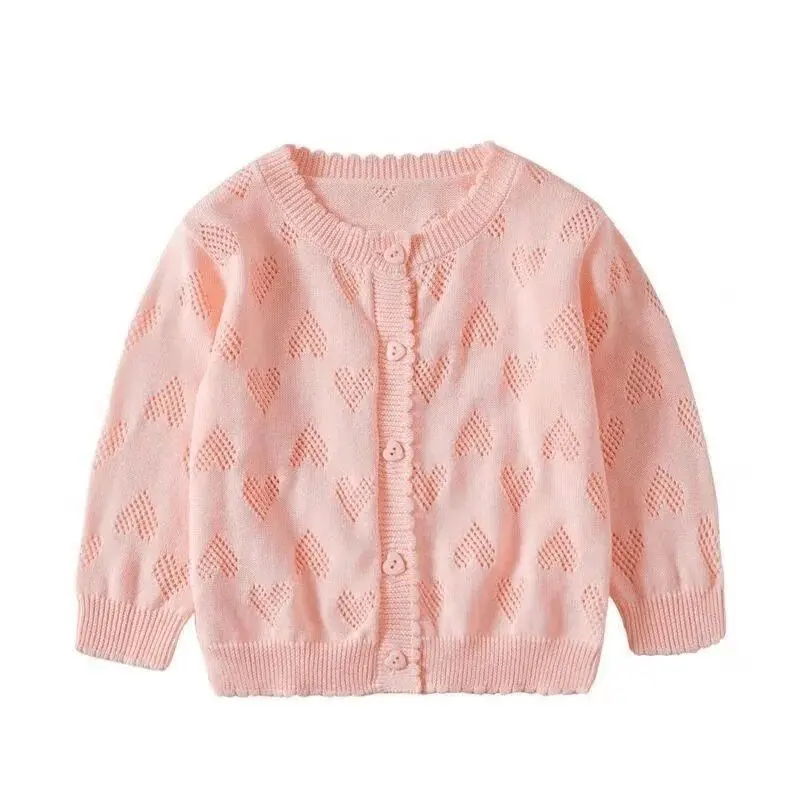 Baby Knit Cardigan June Baby Air Conditioning Shirt Spring and Summer Thin 1 Year Old Girl Newborn Sweater Coat